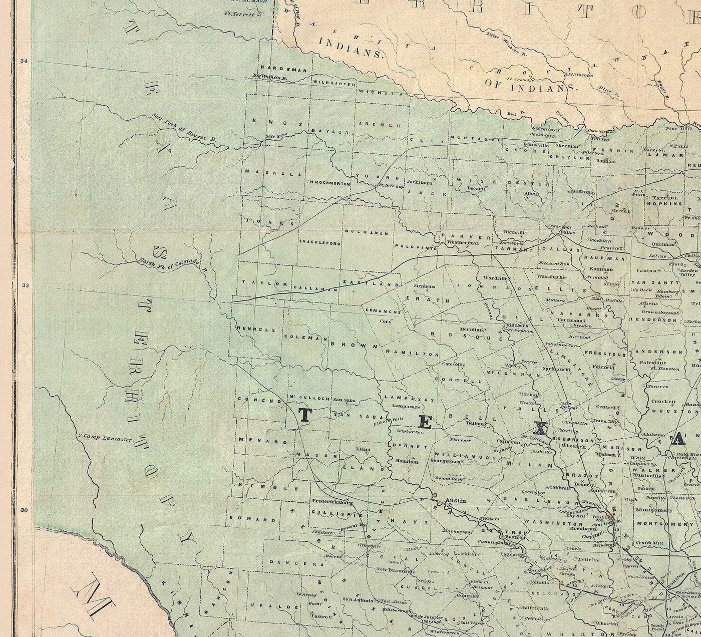 Lloyd's Map of the Southern States, 1862 - Raro y antiguo mapa de la Guerra Civil de la Confederación - USA