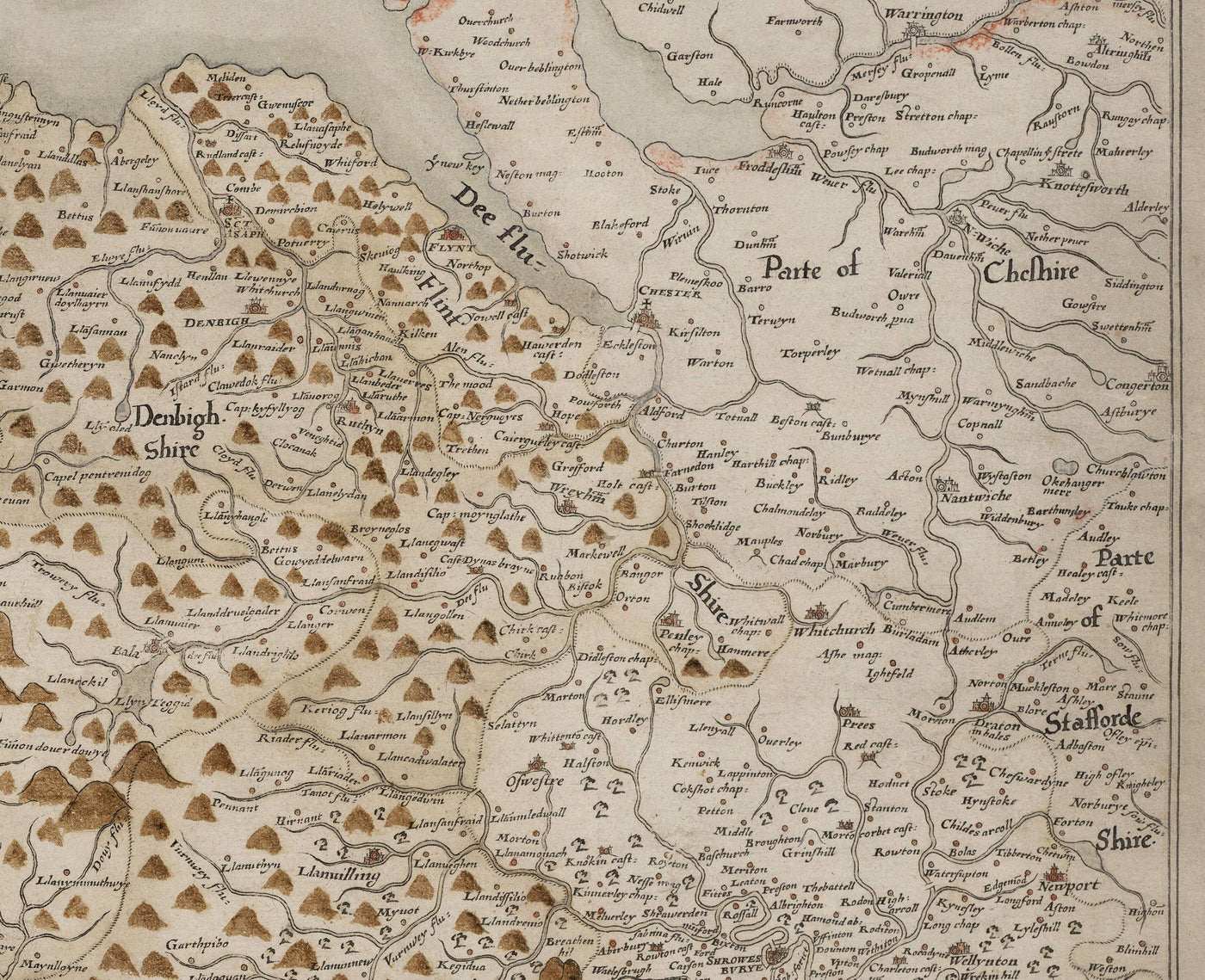 Map Awales Old Map of Wales, Cymru by Christopher Saxton in 1580 - First Accurate ...