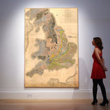 Rare William Smith Géologie Carte de l'Angleterre, Ecosse & Pays de Galles, 1815 - Jusqu'à 5 mètres (16ft) - Art mural vintage
