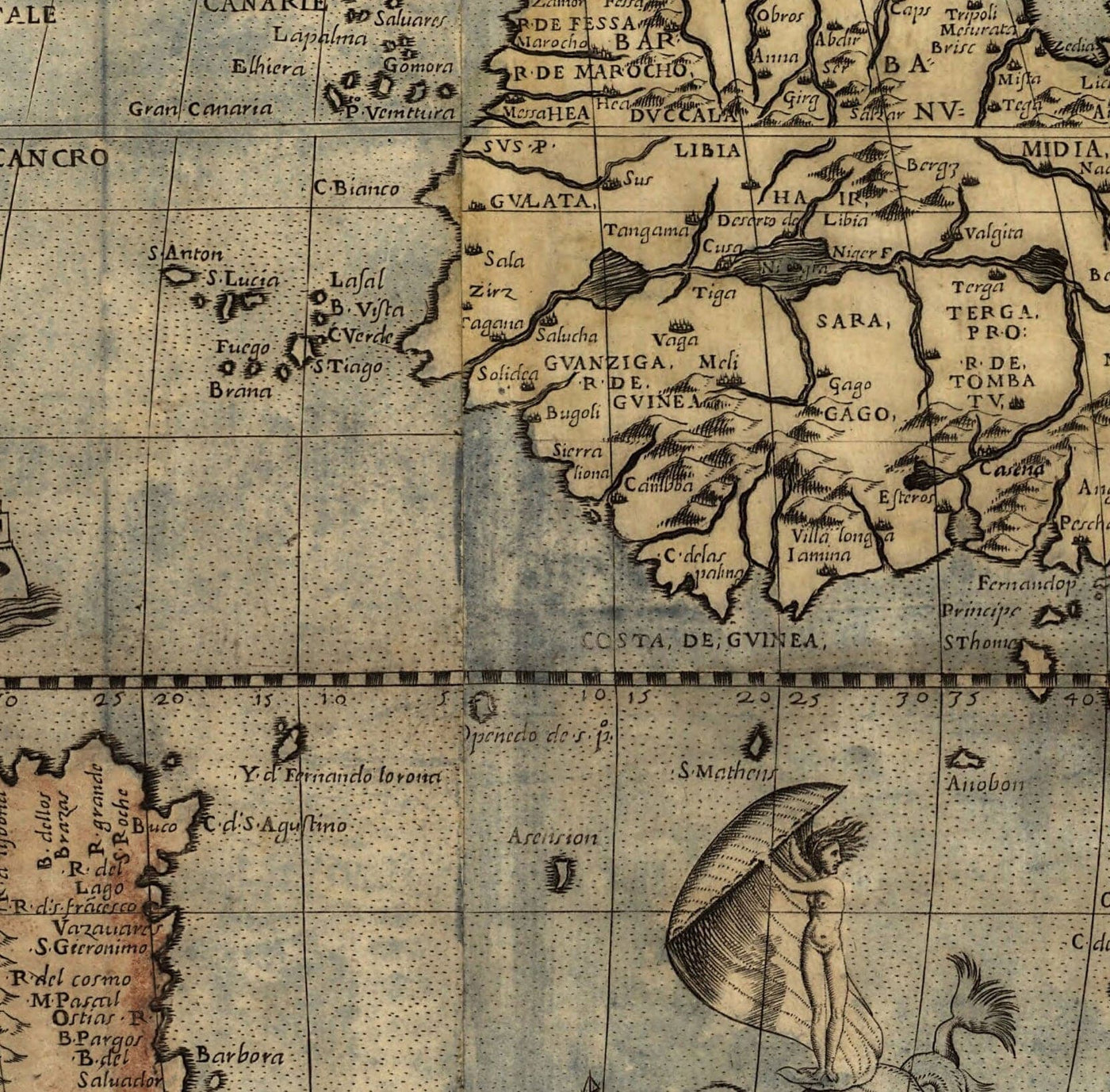 Old World Map, 1565 by Ferando Bertelli - Ancient Atlas Wall Chart - T ...