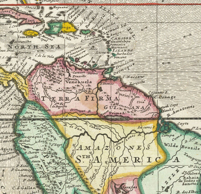 Mapa del Viejo Mundo desde 1719 por Herman Moll - Gráficos de Atlas Colonial y Exploración Grandes